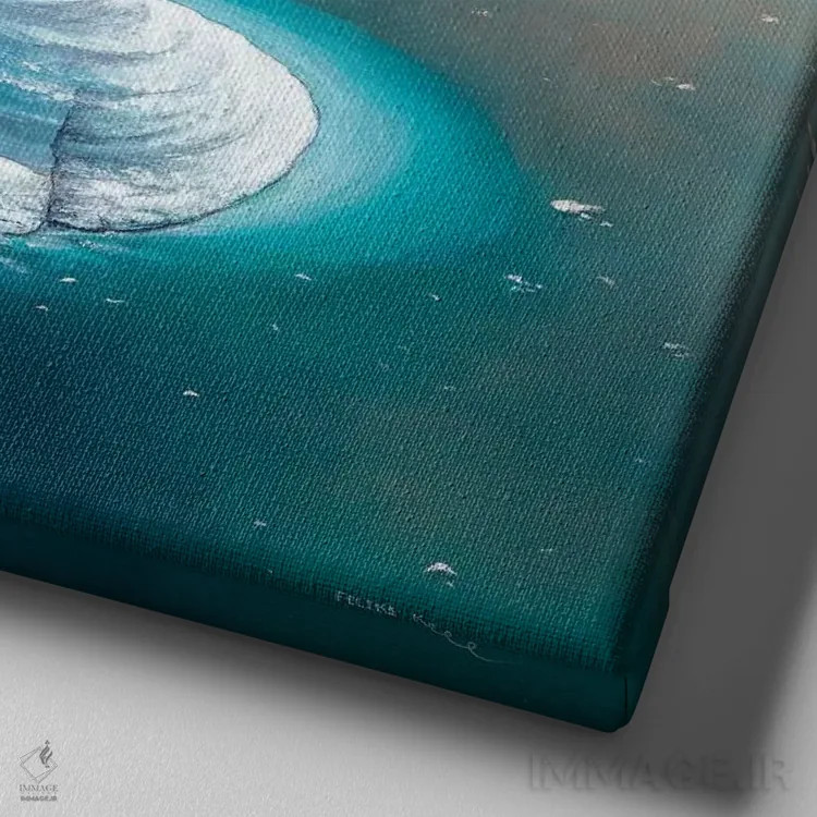 تابلو پرواز در آسمان اثر کالر بای فلیکز (نام هنرمند) - نمای نزدیک بافت بوم