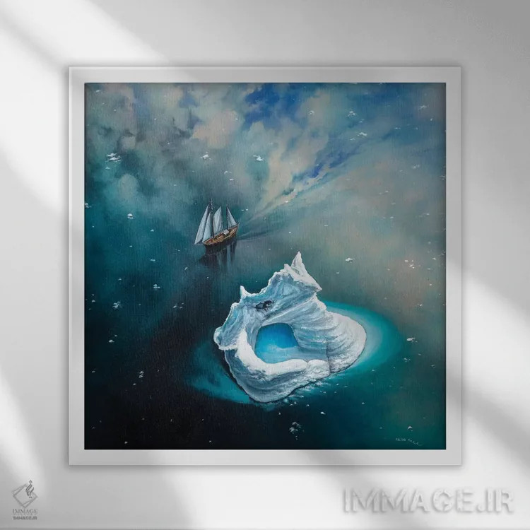 تابلو پرواز در آسمان اثر کالر بای فلیکز (نام هنرمند) - نمای قابدار سفید