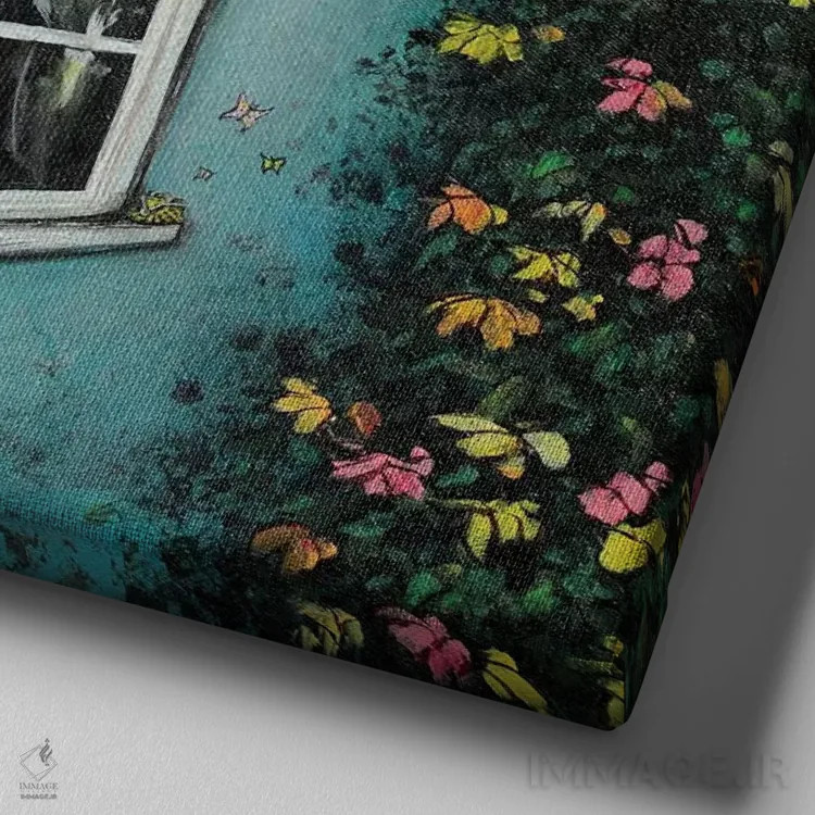 تابلو در هارمونی اثر کالر بای فلیکز (نام هنرمند) - نمای نزدیک بافت بوم