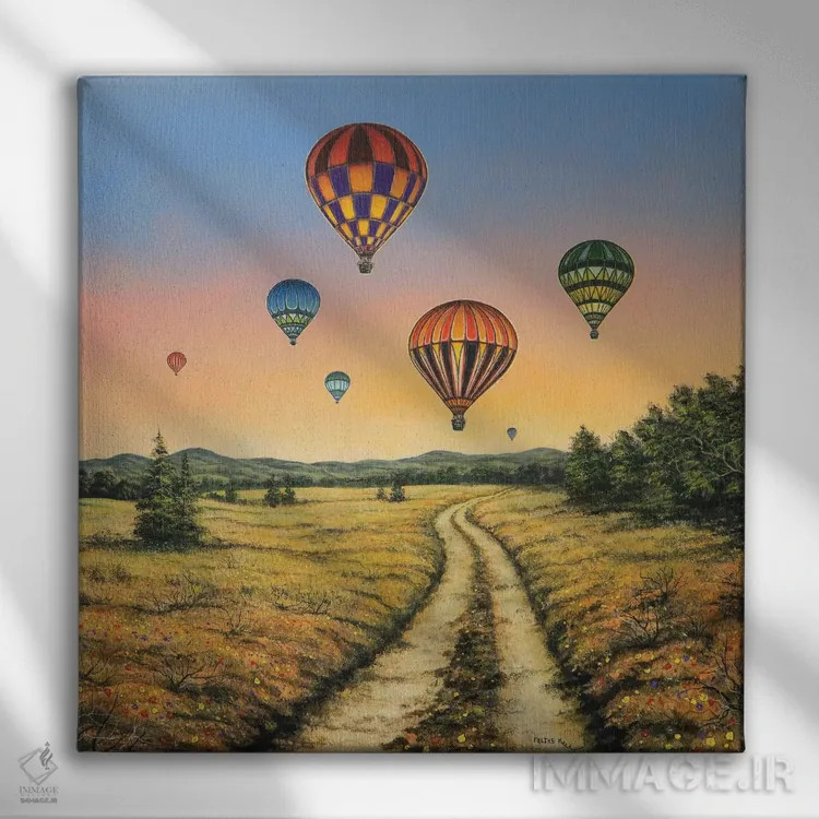 تابلو دشت رویاها اثر کالر بای فلیکز (نام هنرمند) - نمای روبهرو روی دیوار