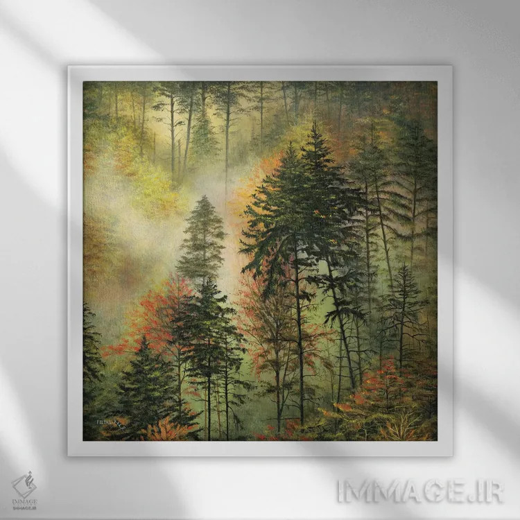 تابلو شکوه شمال غربی اثر کالر بای فلیکز (نام هنرمند) - نمای قابدار سفید