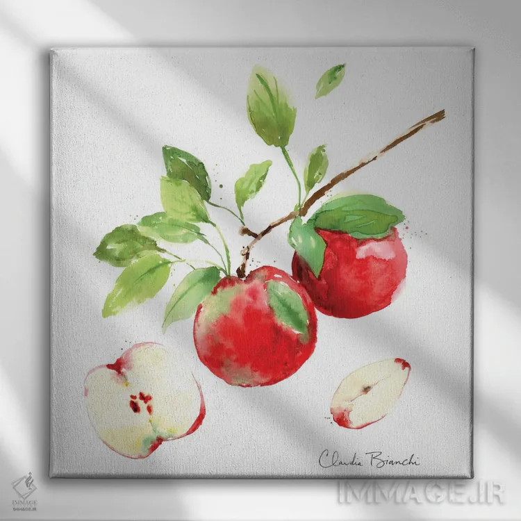 تابلو فصل سیب اثر کلودیا بیانکی - نمای روبهرو روی دیوار