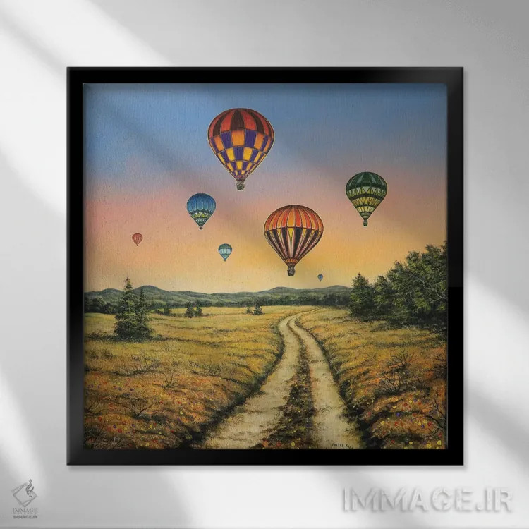 تابلو دشت رویاها اثر کالر بای فلیکز (نام هنرمند) - نمای قابدار مشکی