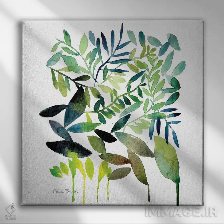 تابلو تاک برگ اثر کلودیا بیانکی - نمای روبهرو روی دیوار