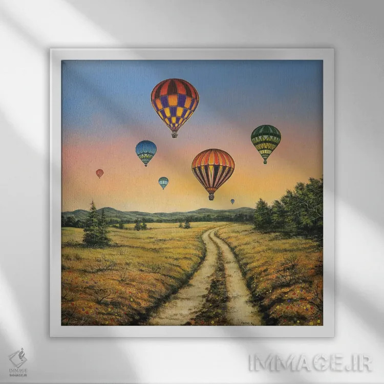 تابلو دشت رویاها اثر کالر بای فلیکز (نام هنرمند) - نمای قابدار سفید