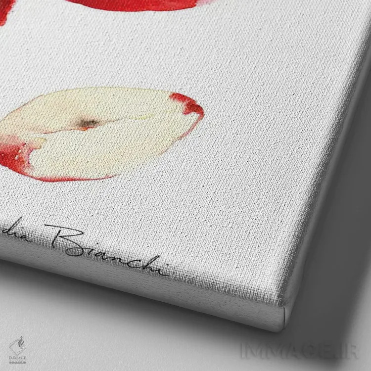 تابلو فصل سیب اثر کلودیا بیانکی - نمای نزدیک بافت بوم