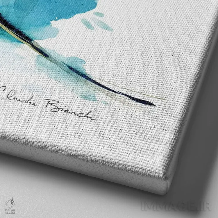 تابلو شبنم صبحگاهی اثر کلودیا بیانکی - نمای نزدیک بافت بوم