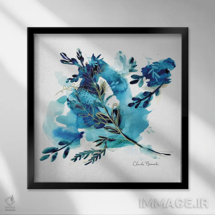 تابلو شبنم صبحگاهی اثر کلودیا بیانکی - نمای قابدار مشکی