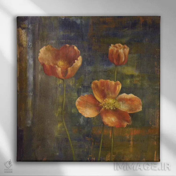 تابلو شقایق ایسلندی ۲ اثر کارول بلک - نمای روبهرو روی دیوار