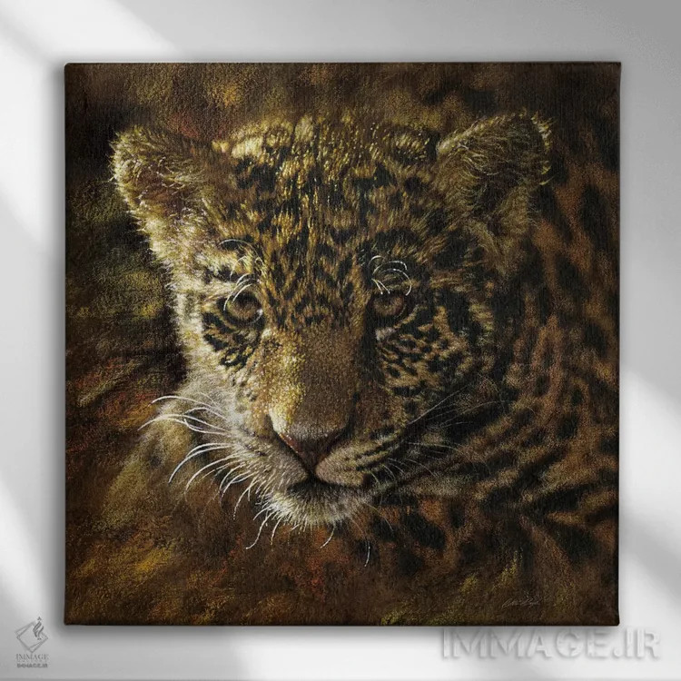 تابلو توله جگوار اثر کالین بوگل - نمای روبهرو روی دیوار