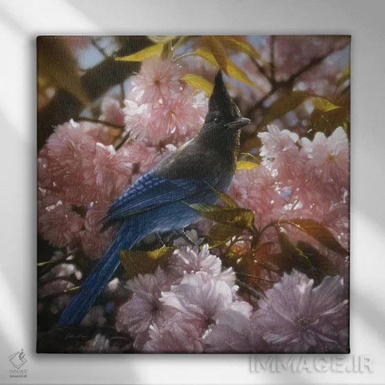 تابلو شکوفههای استلر اثر کالین بوگل - نمای روبهرو روی دیوار