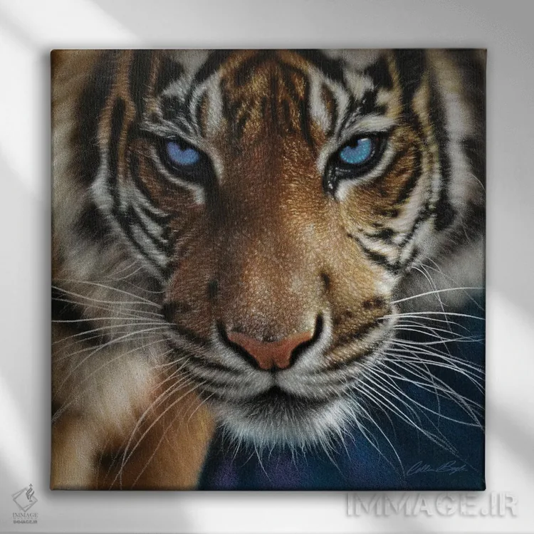 تابلو ببر اثر کالین بوگل - نمای روبهرو روی دیوار