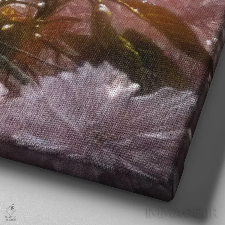 تابلو شکوفههای استلر اثر کالین بوگل - نمای نزدیک بافت بوم