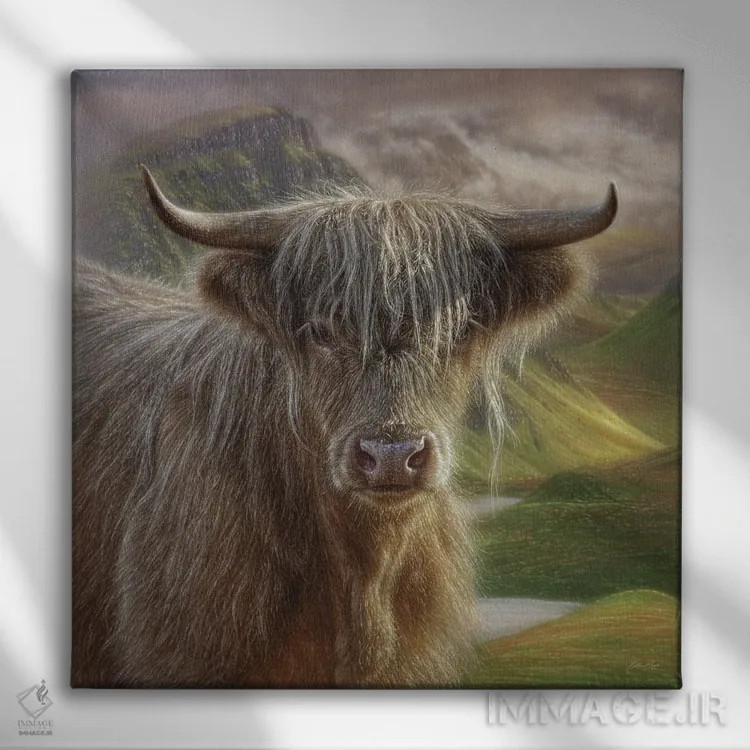 تابلو آبنبات کرهای (باتر اسکاچ) اثر کالین بوگل - نمای روبهرو روی دیوار