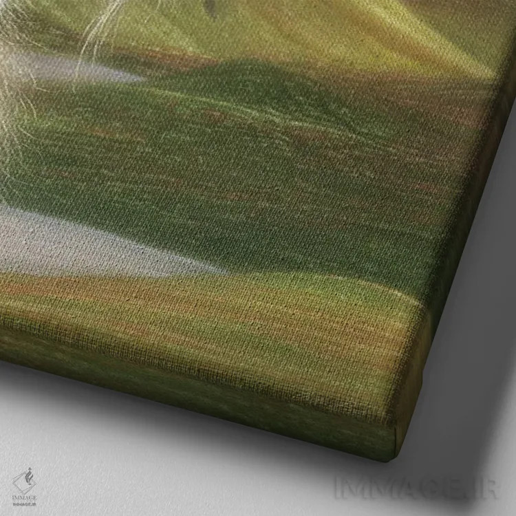 تابلو آبنبات کرهای (باتر اسکاچ) اثر کالین بوگل - نمای نزدیک بافت بوم