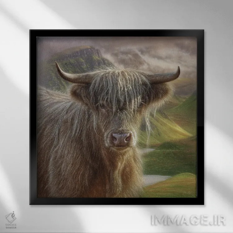 تابلو آبنبات کرهای (باتر اسکاچ) اثر کالین بوگل - نمای قابدار مشکی