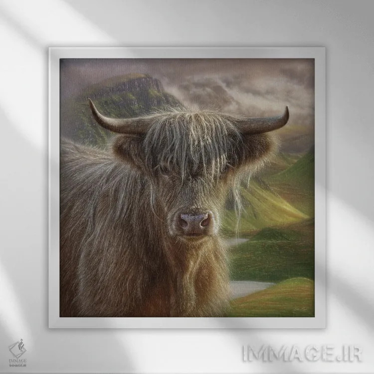 تابلو آبنبات کرهای (باتر اسکاچ) اثر کالین بوگل - نمای قابدار سفید