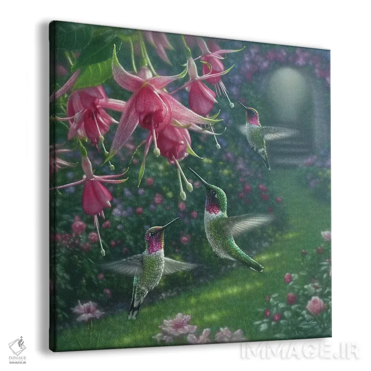 تابلو پناهگاه مرغ مگسخوار (مربع) اثر کالین بوگل - نمای پرسپکتیو محصول