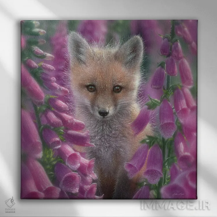 تابلو گل انگشتانه اثر کالین بوگل - نمای روبهرو روی دیوار