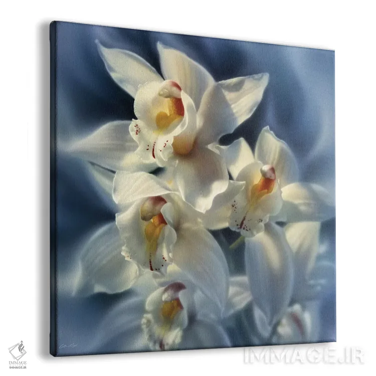 تابلو ارکیدهها (مربع) اثر کالین بوگل - نمای پرسپکتیو محصول