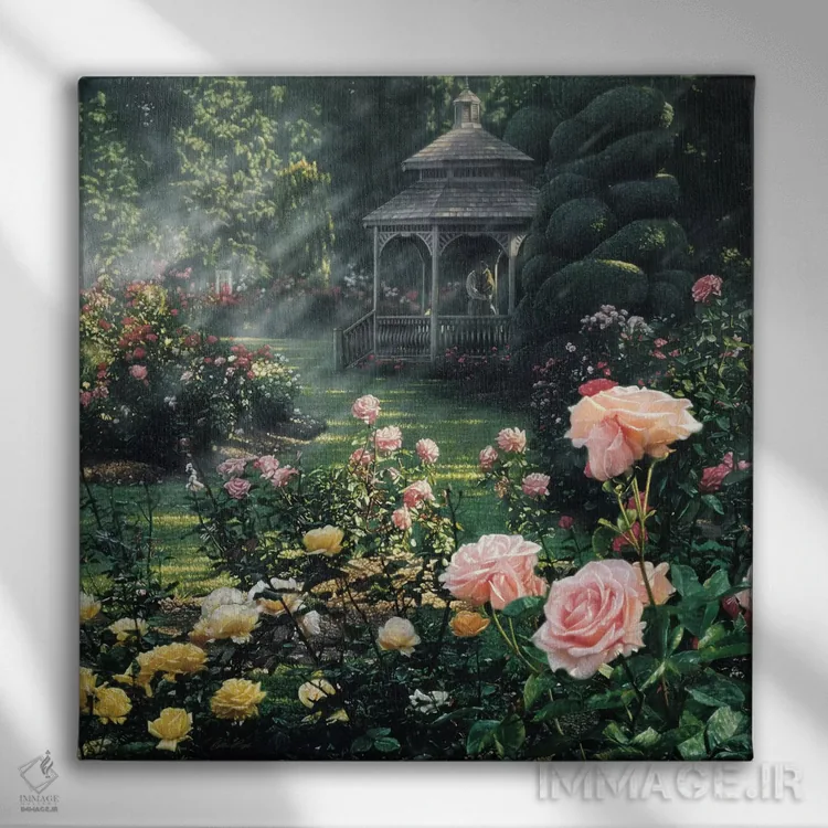 تابلو بهشت یافته شد اثر کالین بوگل - نمای روبهرو روی دیوار