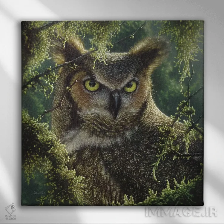 تابلو تماشا و انتظار اثر کالین بوگل - نمای روبهرو روی دیوار