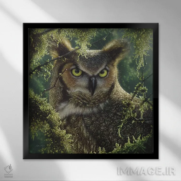 تابلو تماشا و انتظار اثر کالین بوگل - نمای قابدار مشکی