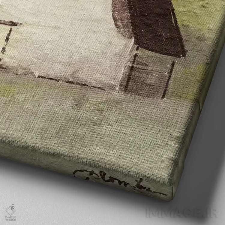 تابلو در مزرعه دو اثر جویس کومبز - نمای نزدیک بافت بوم