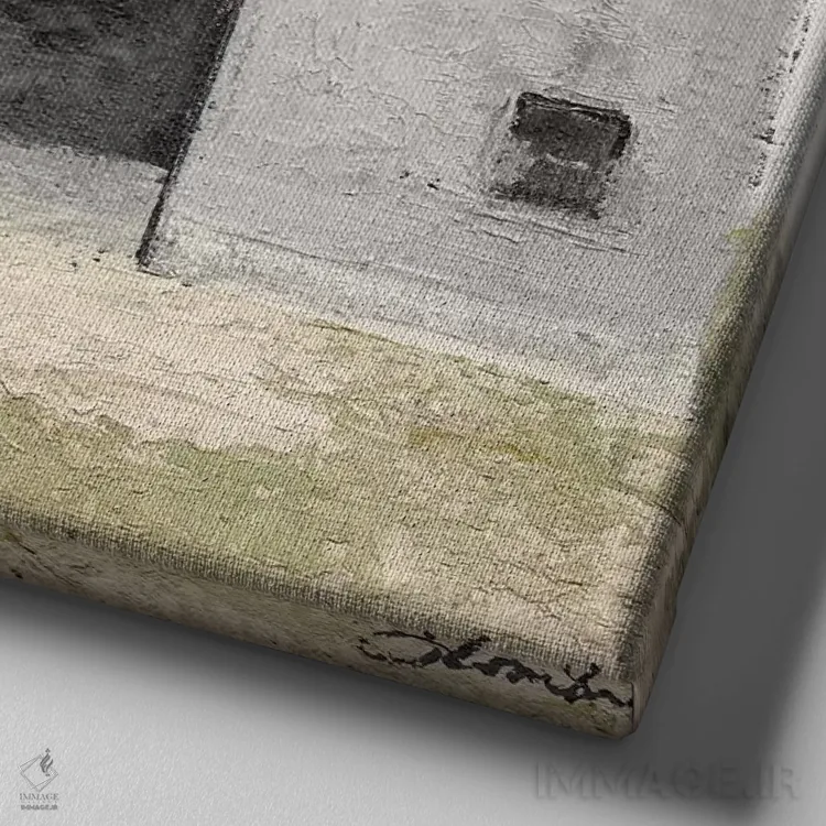 تابلو در مزرعه یک اثر جویس کومبز - نمای نزدیک بافت بوم