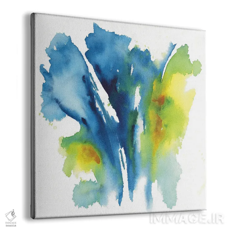 تابلو گل نئونی آبی اثر جویس کومبز - نمای پرسپکتیو محصول