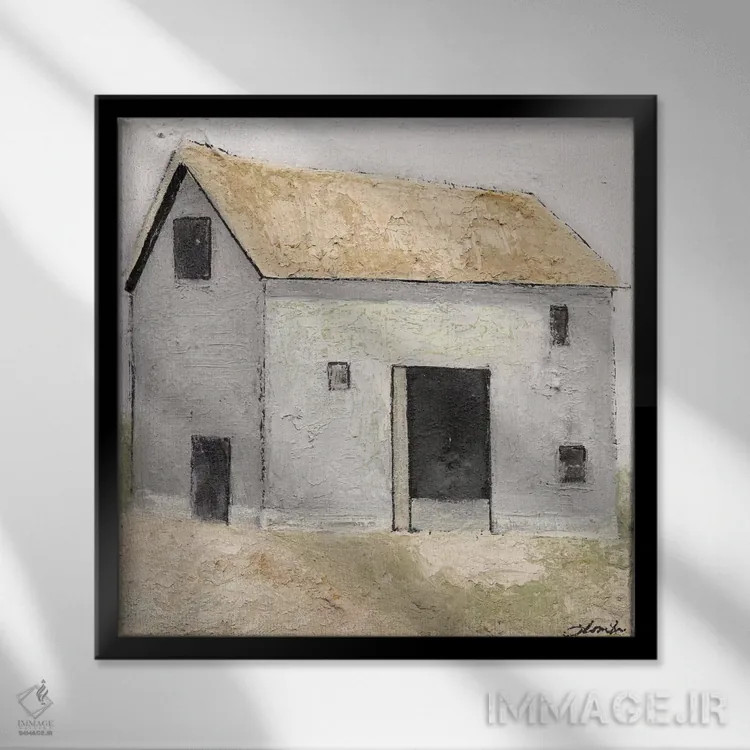 تابلو در مزرعه یک اثر جویس کومبز - نمای قابدار مشکی