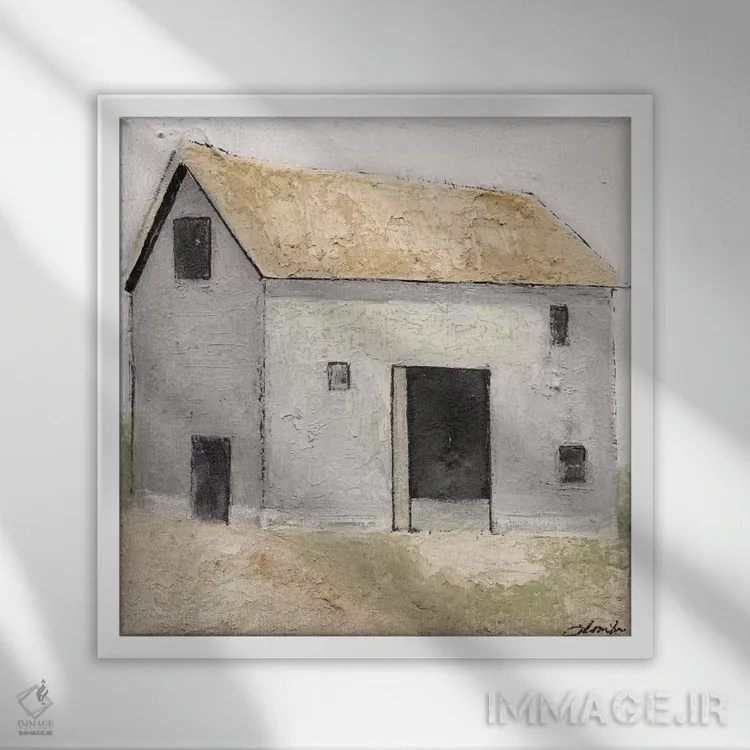 تابلو در مزرعه یک اثر جویس کومبز - نمای قابدار سفید