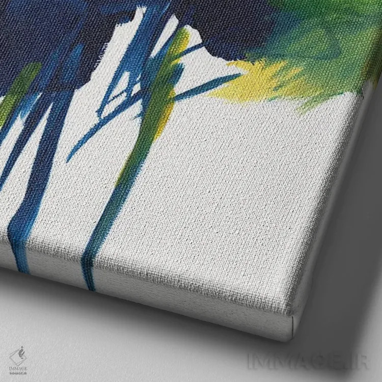 تابلو نشانههای پاییز اول اثر جویس کومبز - نمای نزدیک بافت بوم