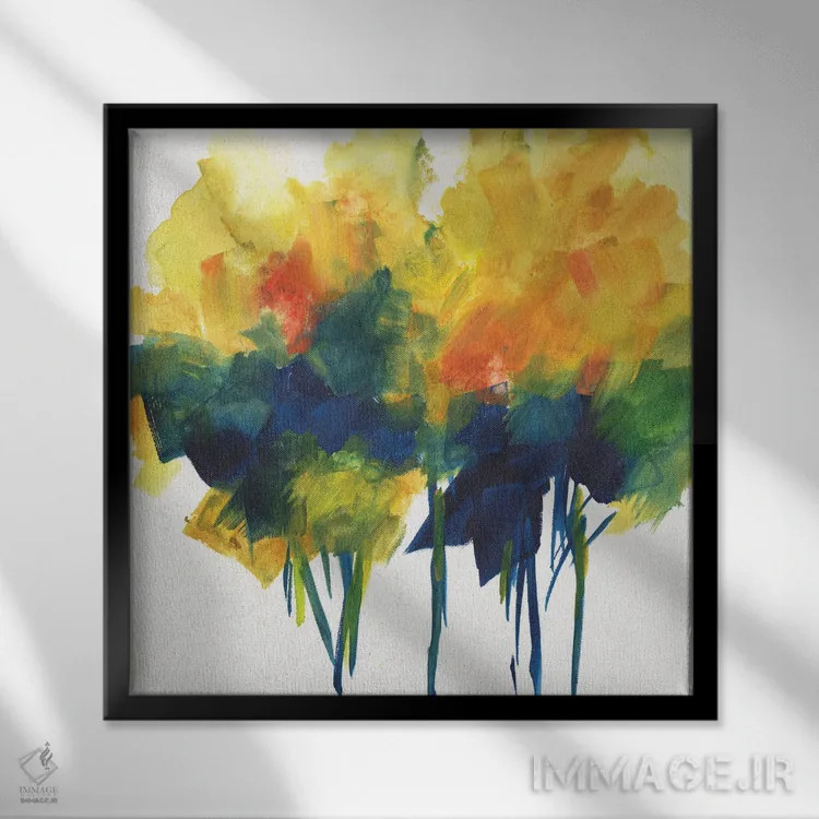 تابلو نشانههای پاییز اول اثر جویس کومبز - نمای قابدار مشکی