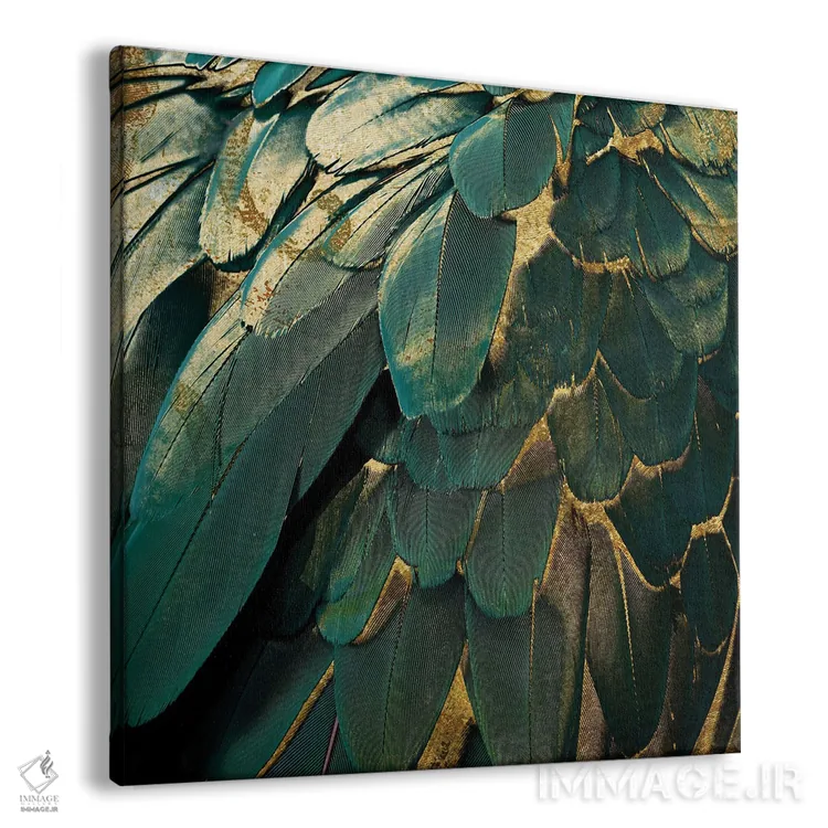 تابلو درخشش پرها اثر ساشا - نمای پرسپکتیو محصول