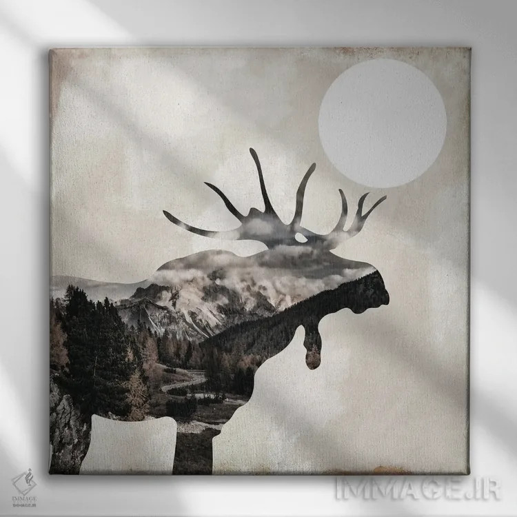 تابلو وحشی شدن V اثر ساشا - نمای روبهرو روی دیوار