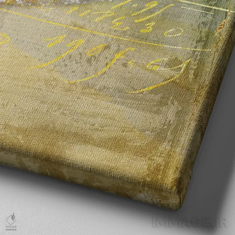 تابلو دریای طلایی IV اثر ساشا - نمای نزدیک بافت بوم