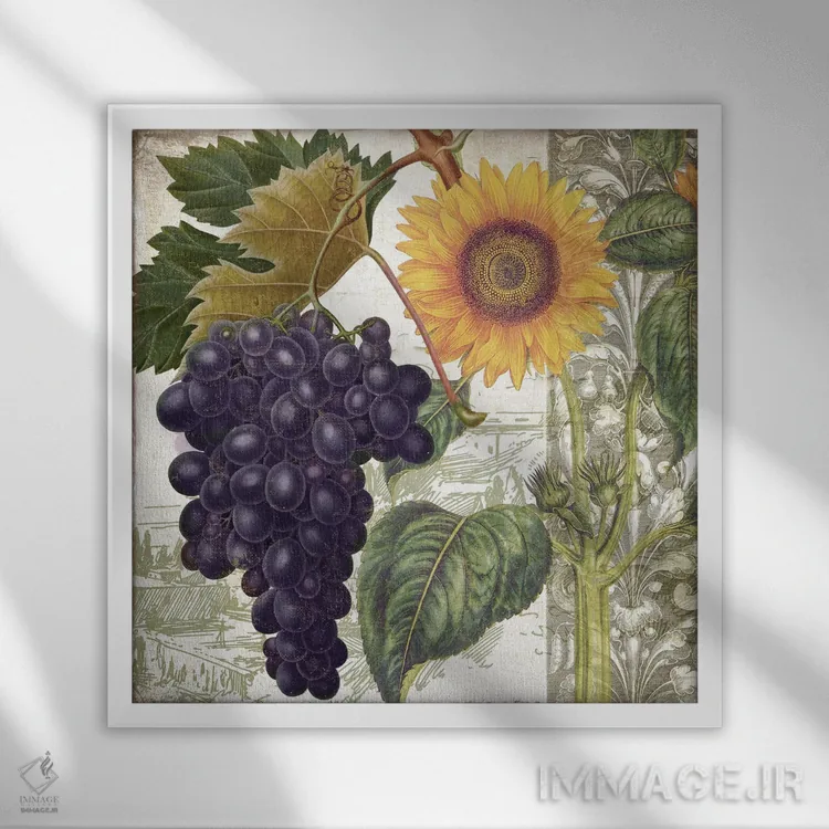 تابلو دولچتو I (نوعی شراب) اثر ساشا - نمای قابدار سفید