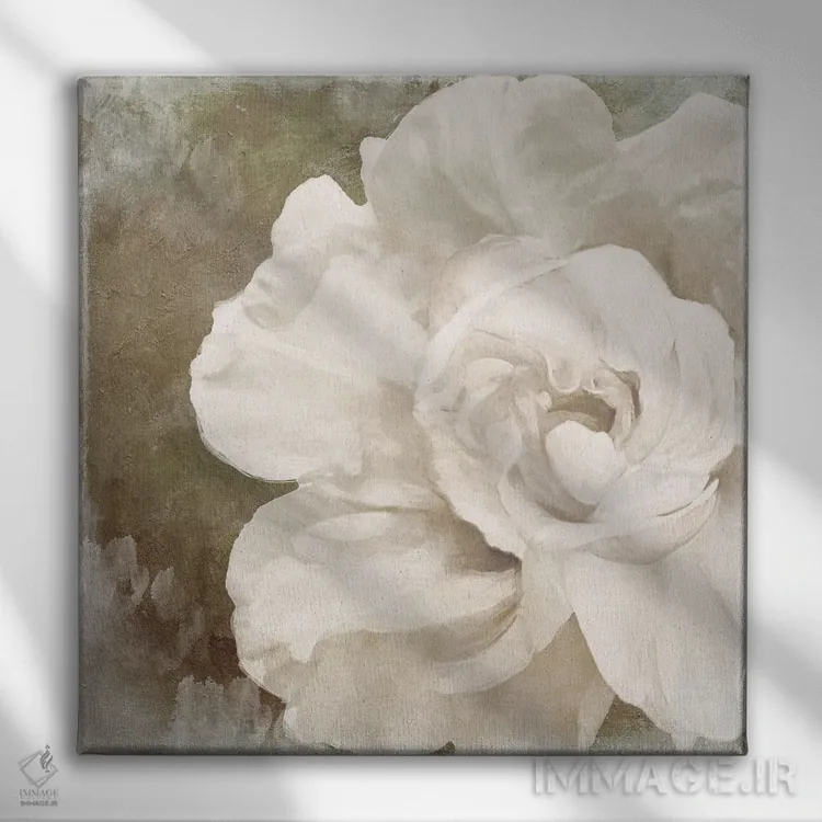 تابلو گلبرگهای ضخیمکار شده II (تکنیک نقاشی) اثر ساشا - نمای روبهرو روی دیوار