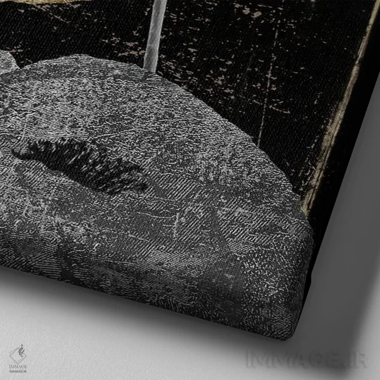 تابلو شهر خشخاش I اثر ساشا - نمای نزدیک بافت بوم