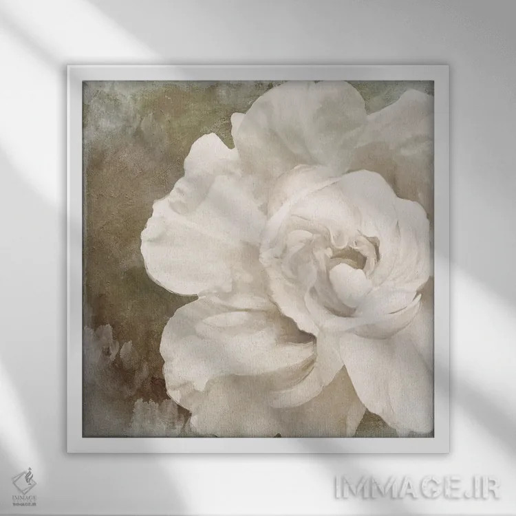 تابلو گلبرگهای ضخیمکار شده II (تکنیک نقاشی) اثر ساشا - نمای قابدار سفید