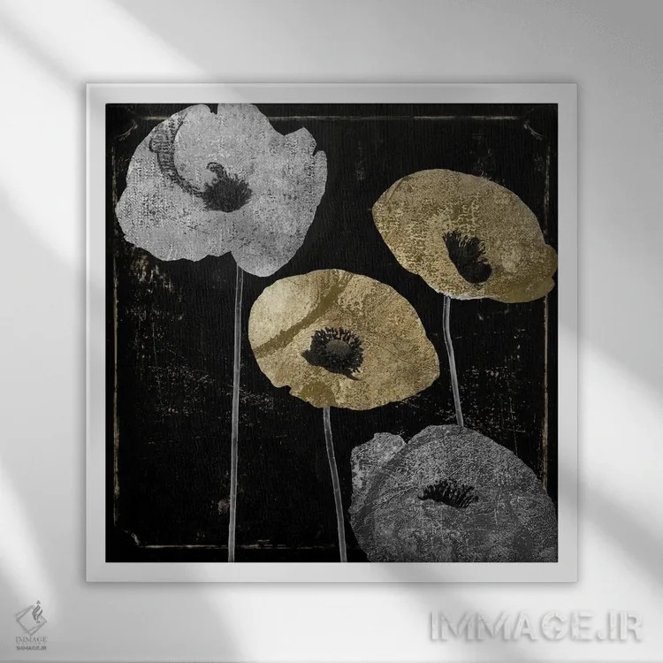 تابلو شهر خشخاش I اثر ساشا - نمای قابدار سفید