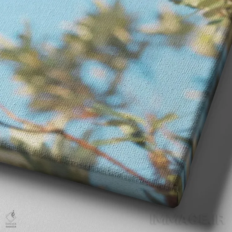 تابلو کامیون (یا "لورری" بستگی به اثر) اثر شارلوت کرد - نمای نزدیک بافت بوم