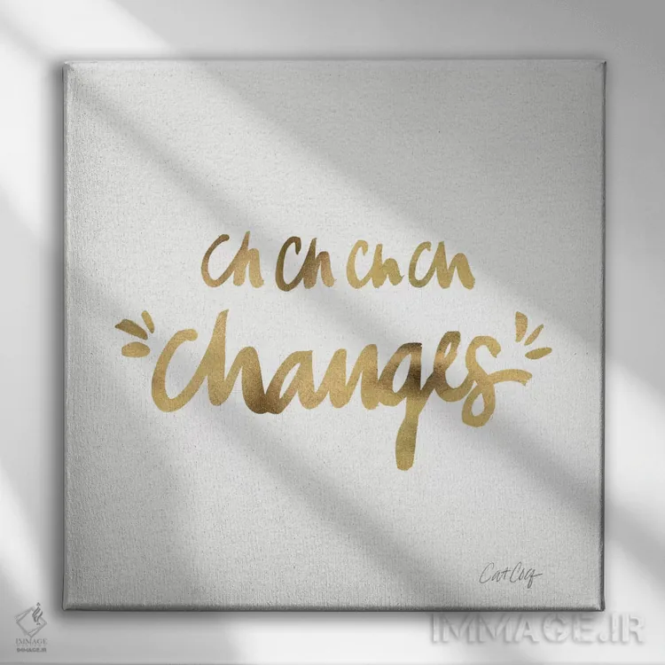 تابلو تغییرات طلایی اثر کت کوکیلت - نمای روبهرو روی دیوار