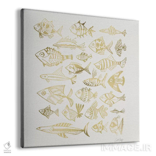 تابلو نقاشی ماهی طلایی اثر کت کوکیلت - نمای پرسپکتیو محصول