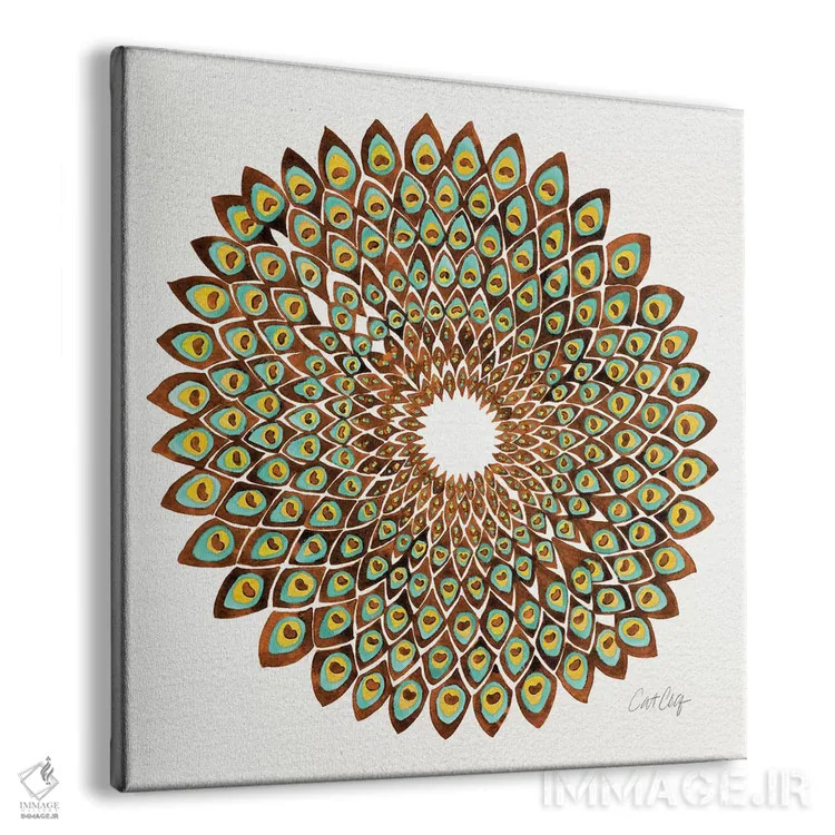 تابلو طاووس دهه ۷۰ اثر کت کوکیلت - نمای پرسپکتیو محصول