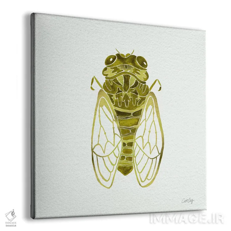 تابلو سیکادای طلایی اثر کت کوکیلت - نمای پرسپکتیو محصول