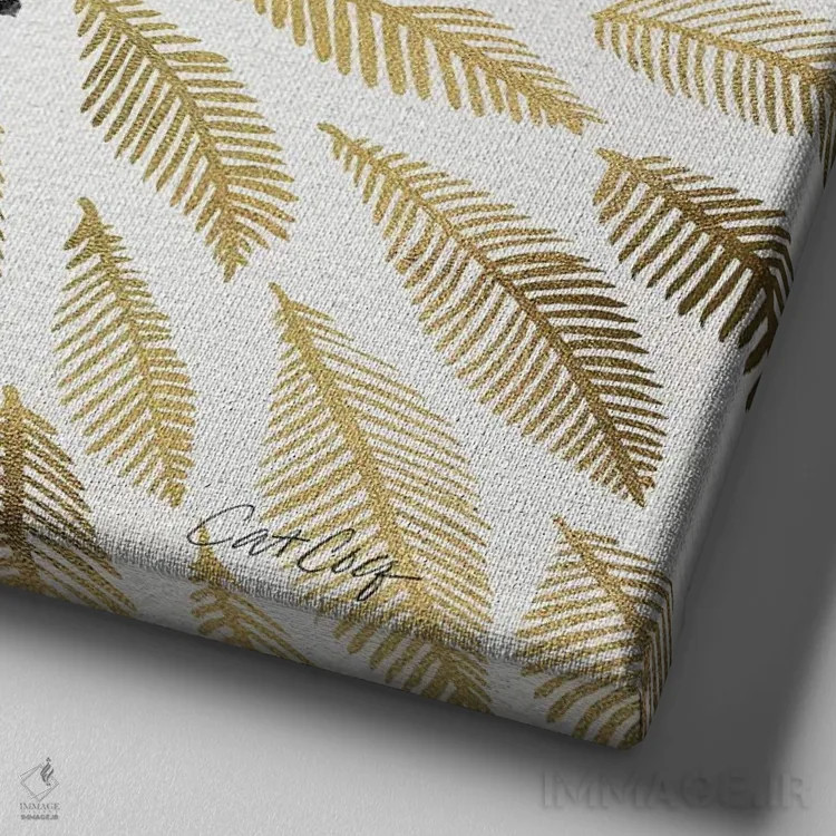 تابلو اگر مامان خوشحال نباشد اثر کت کوکیلت - نمای نزدیک بافت بوم