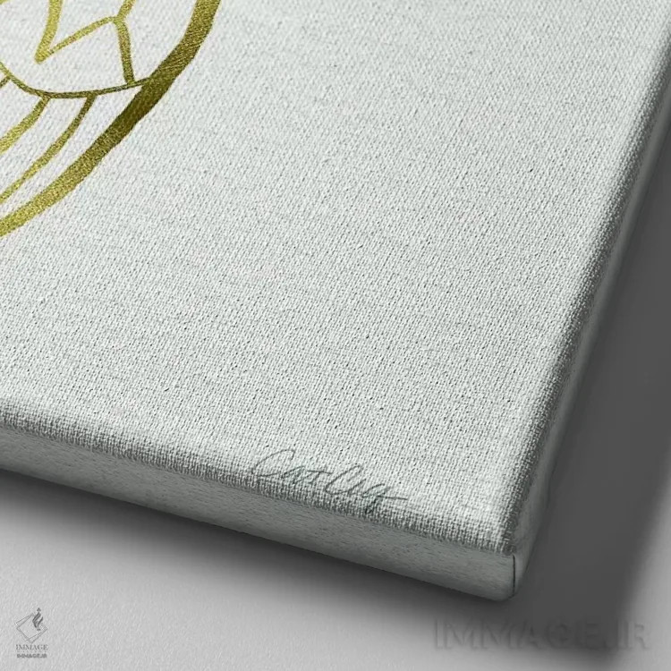 تابلو سیکادای طلایی اثر کت کوکیلت - نمای نزدیک بافت بوم