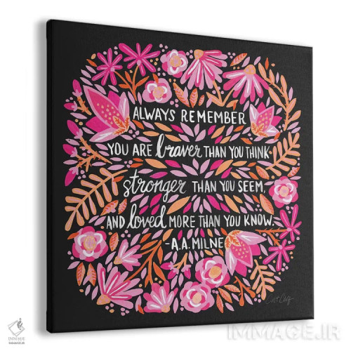 تابلو Pink & Charcoal,همیشه به یاد داشته باش، صورتی و زغالی اثر کت کوکیلت - نمای پرسپکتیو محصول